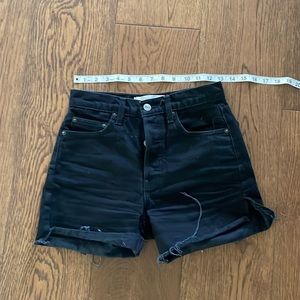 Reformation black cut off shorts size 25